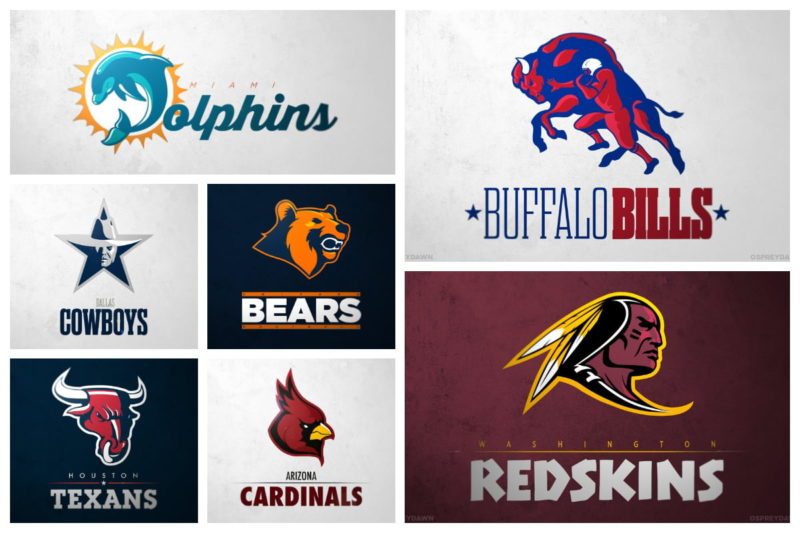 NFL Redesigned: 32 Fresh Football Team Logos | Inspirationfeed