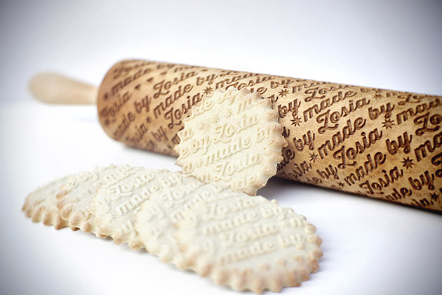 Laser Engraved Rolling Pin