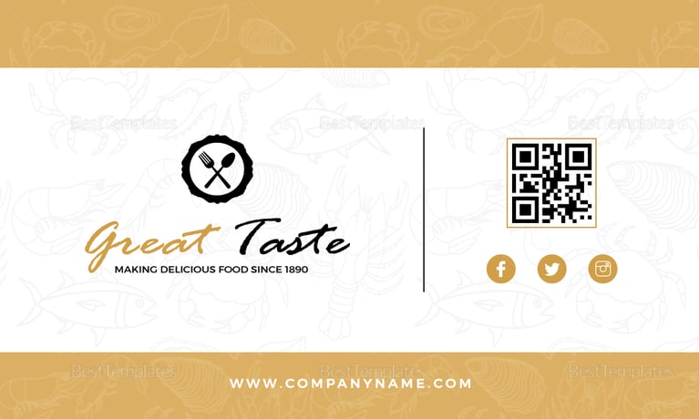 Restaurant Chef Business Card Template