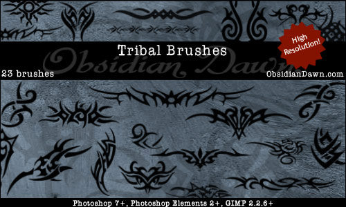 23 Tribal Photoshop Brushes