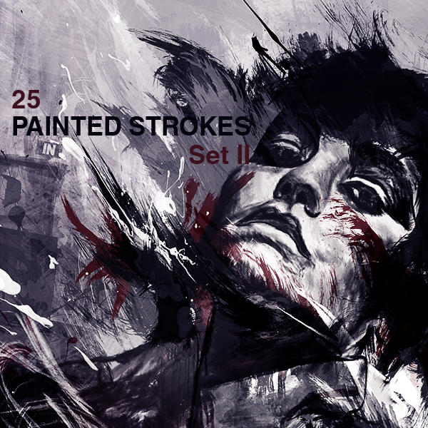 25 High-Res Paint Strokes