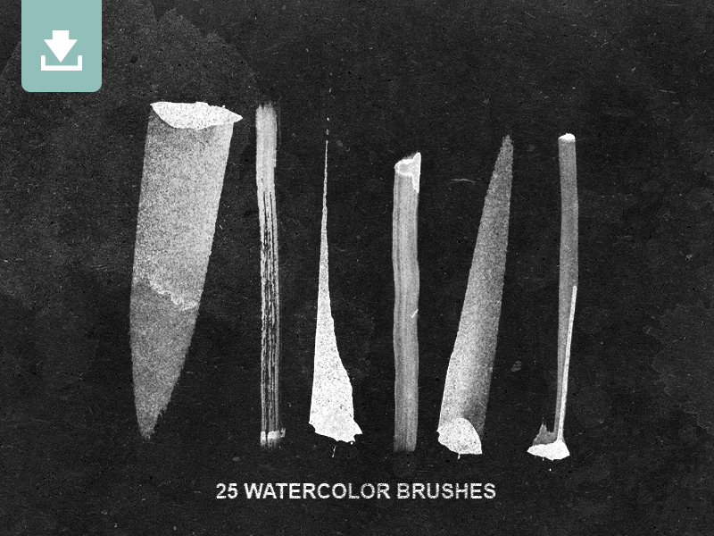 25 Watercolor Photoshop Brushes