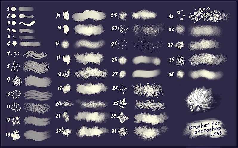 36 Drawing Brushes