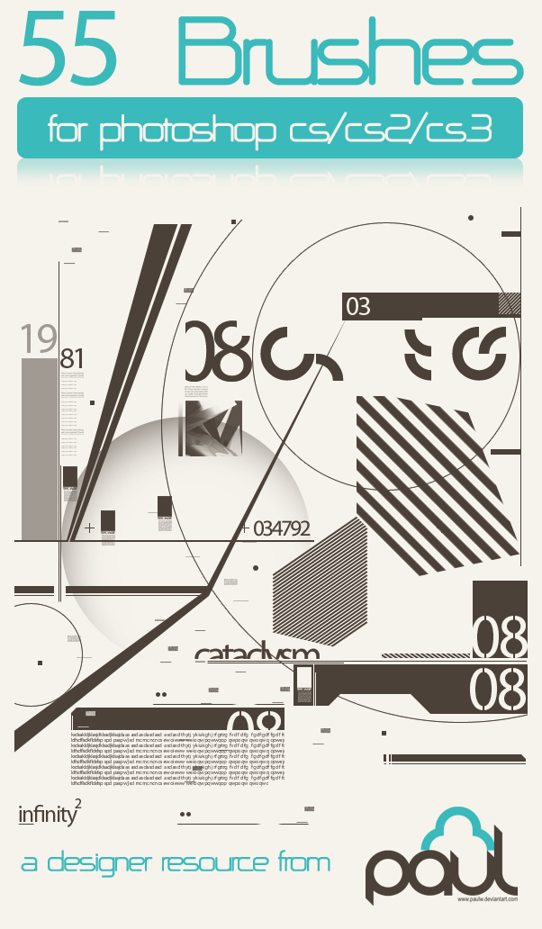 55 Abstracte Tech Borstels