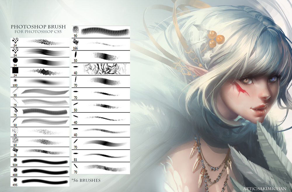 56 Photoshop Brushes pour la peinture