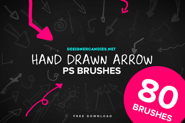 80 Free Hand Drawn Arrow Brushes