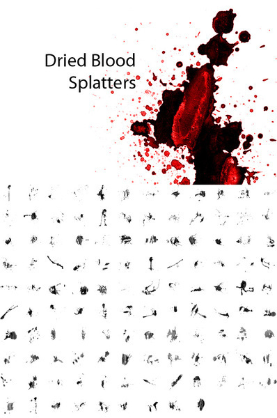 Driend Blood Splatters