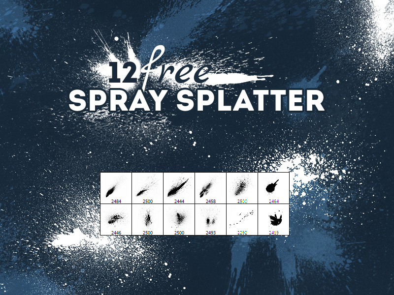 Spray Splatter Photoshop brushes