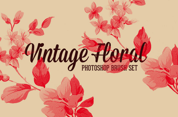 Vintage Floral Photoshop Brush Set