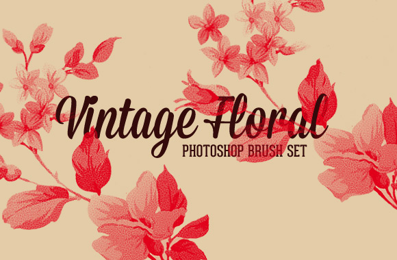 Set de pinceaux Photoshop Vintage Floral