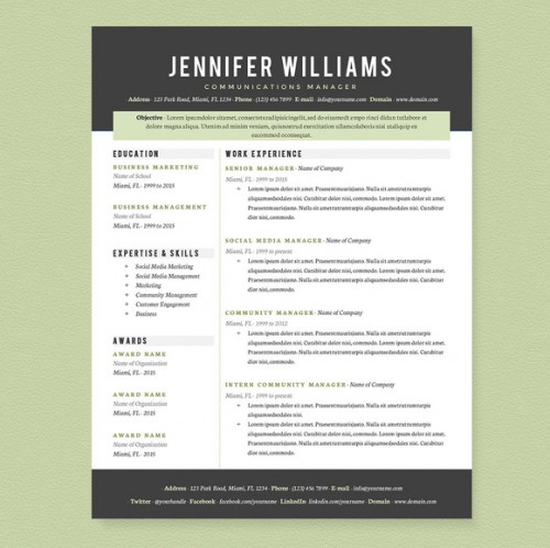 30 Sexy Resume Templates Guaranteed to Get You Hired | Inspirationfeed