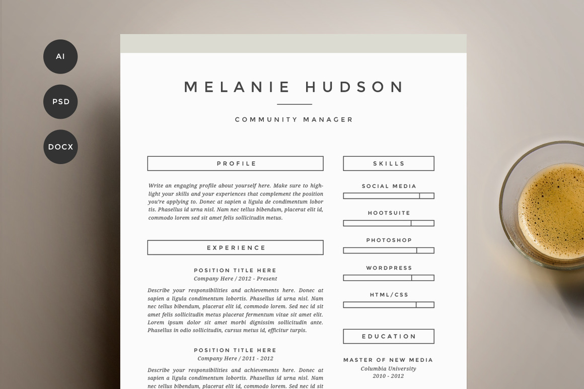 resume-template-4-pack-cv-template4