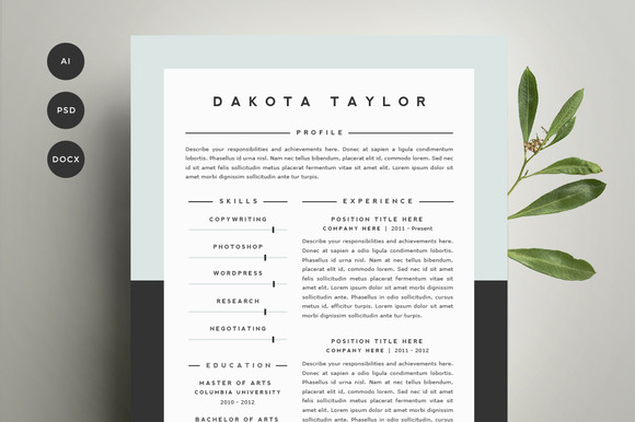 resume-template-4-pack-cv-template5