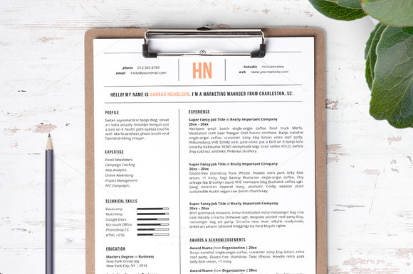 resume-template-the-hannah