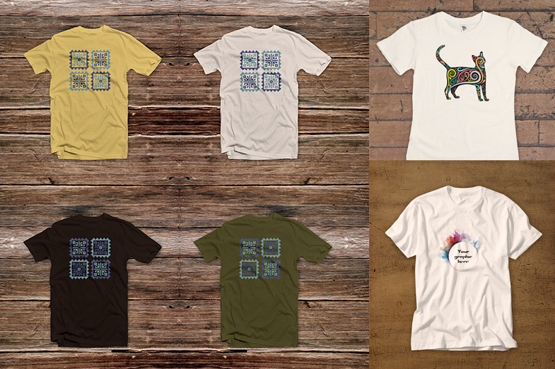 3 Free T-shirt Mock-ups