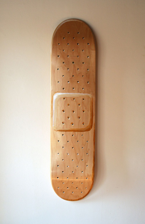 Hand-painted Band-aid skateboard