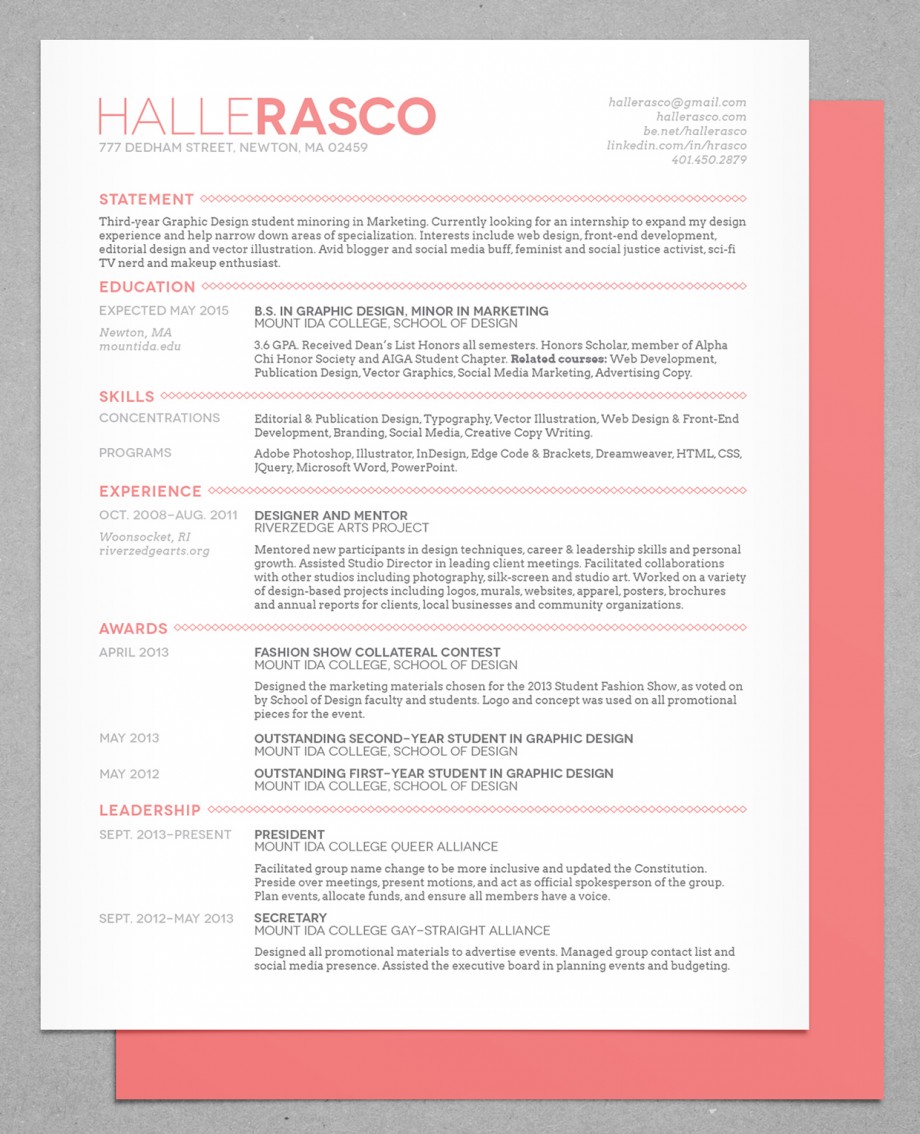 how to make a resume visually appealing