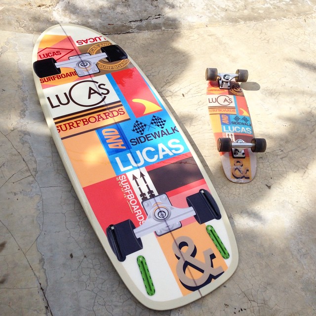 Skateboard & surfboard by lucasandsons