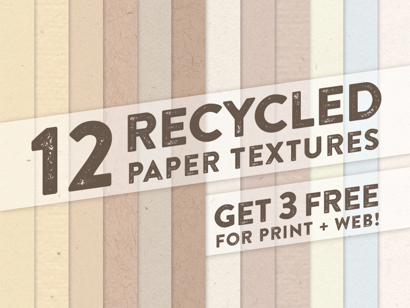 12 Recycled Paper Textures by Teela Cunningham