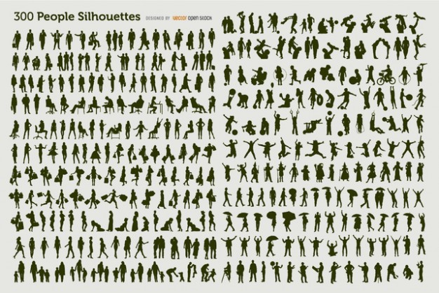 300 People Silhouette