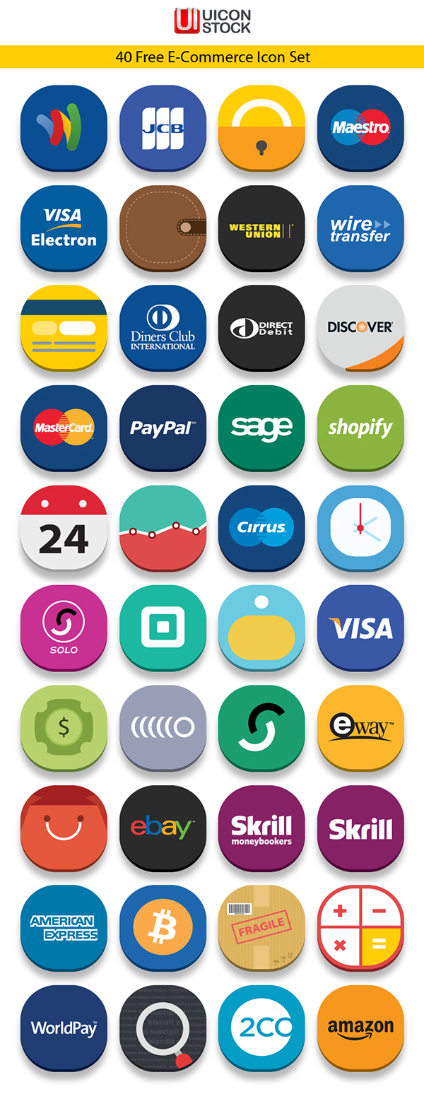 40 Free E-Commerce Icons