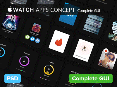 Apple Watch Apps Concept GUI by Jan Losert