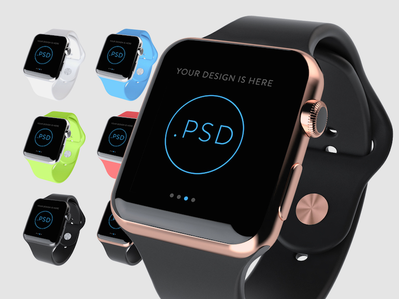 Apple Watch Free Mockup PSD by Super Crowds inc.