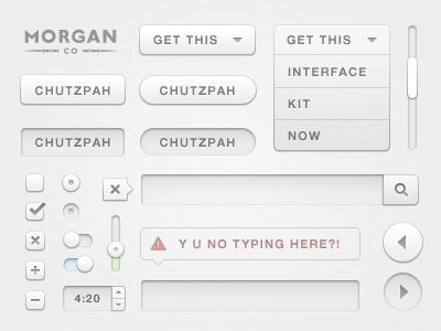 Chutzpah UI Design Kit by Morgan Allan Knutson