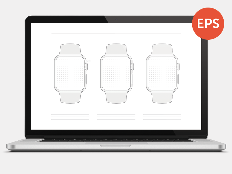 Free Apple Watch Wireframe Template - Printable by Matthew Stephens