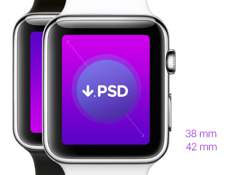 Free Psd iWatch Template by Ana Rebeca Perez