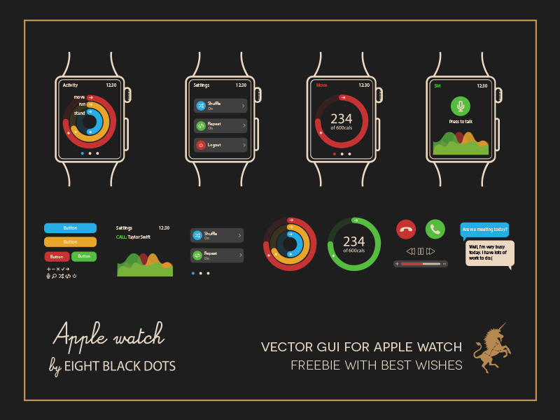 Gui ApppleWatch Freebie by Eight Black Dots