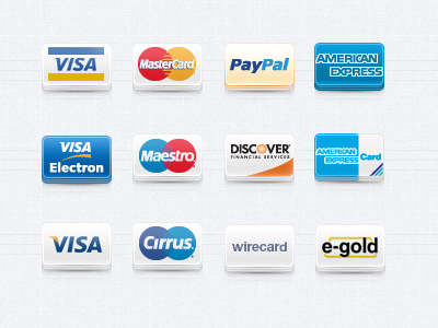 Payment Method Icons Set by Pixeden