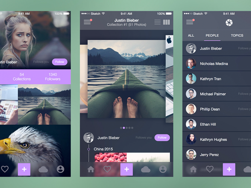 Photo Splash (Full iOS UI Kit) for Sketch by Maximlian Hennebach