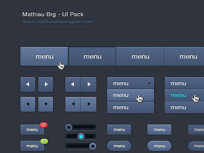 UI kit free PSD by Mathieu Berenguer