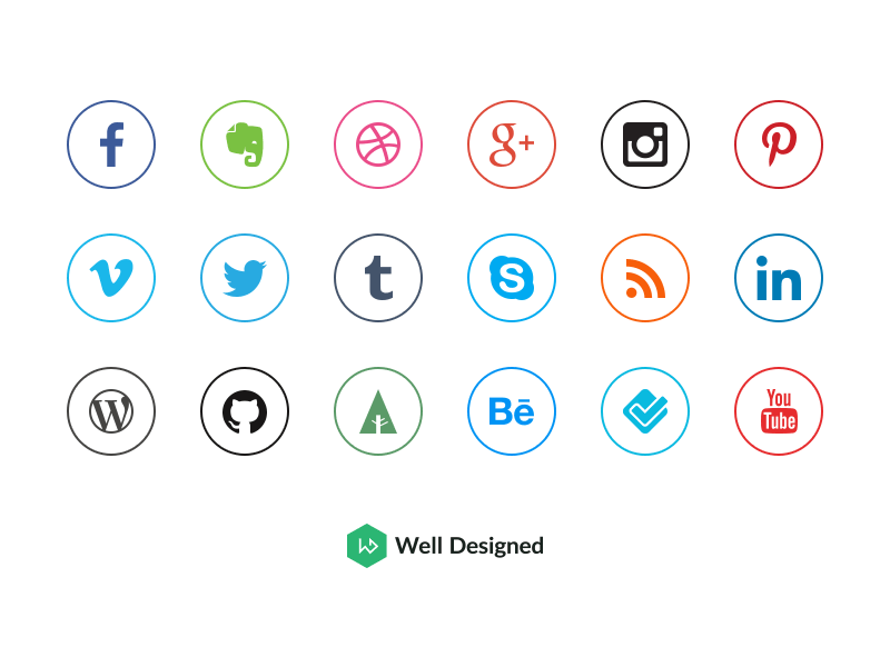 View Social Media Png Icons Free Download Background