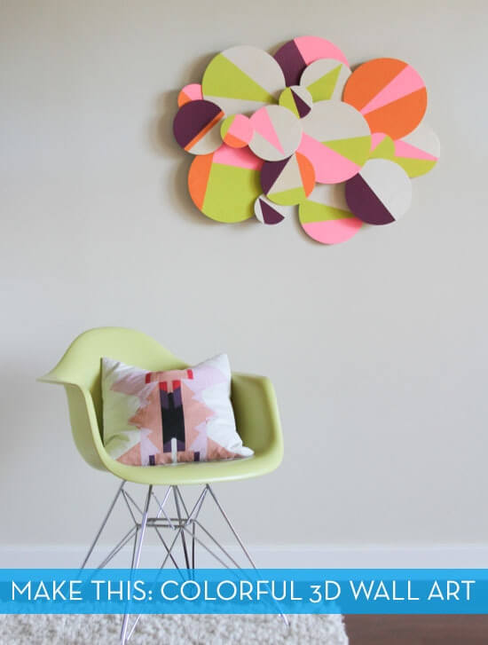 3D Colorblock Wall Art from Curbly