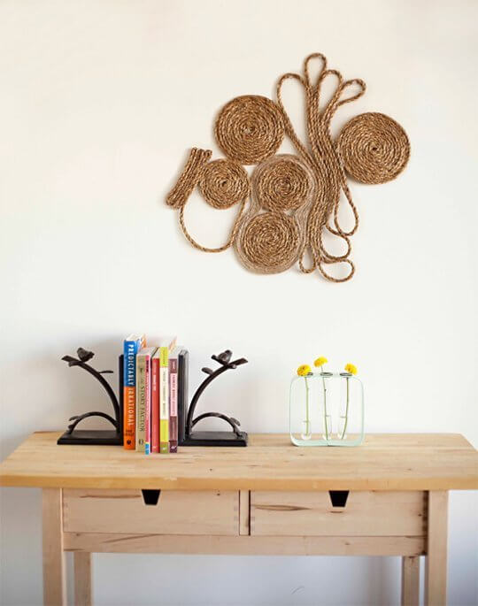 Coiled sisal art from Modcloth