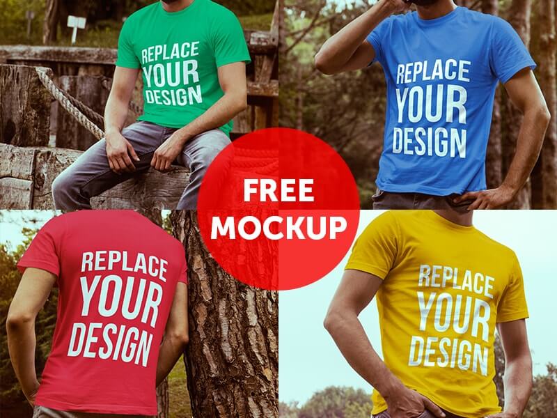 Download Realistic Black T Shirt Mockup Yellowimages