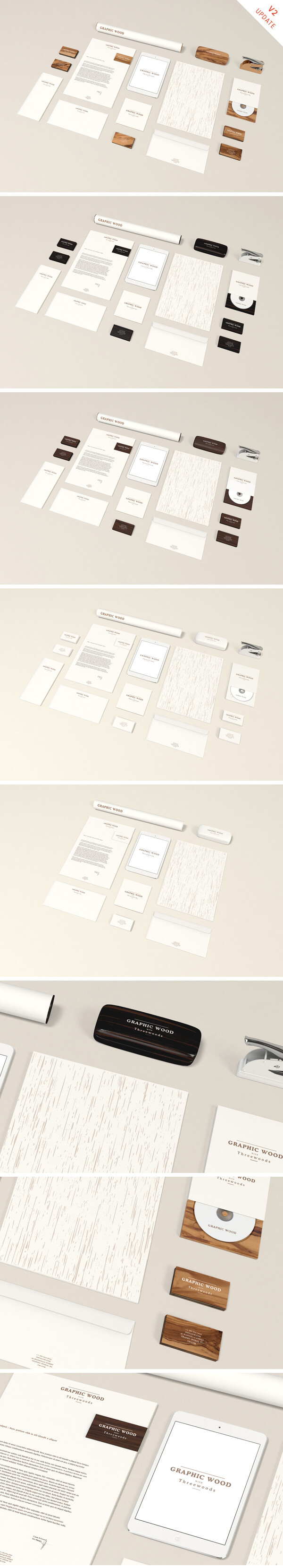 Stationery MockUp – Wood Edition