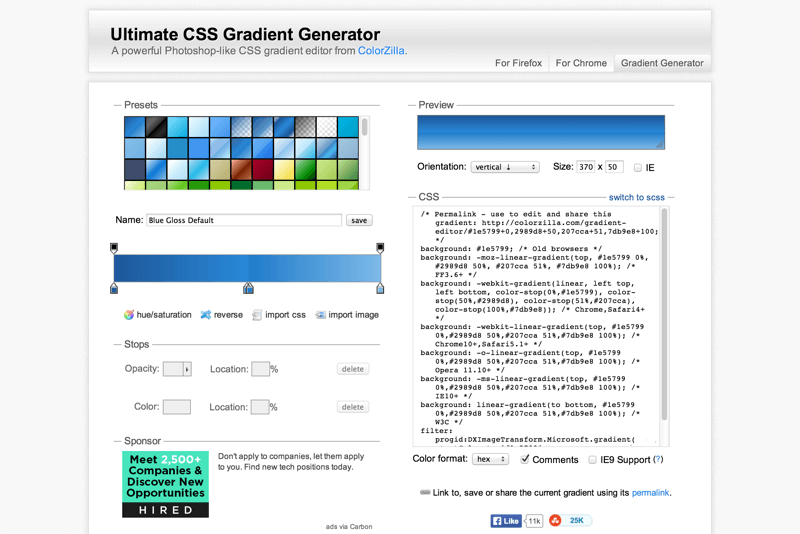 Ultimate CSS Gradient Generator