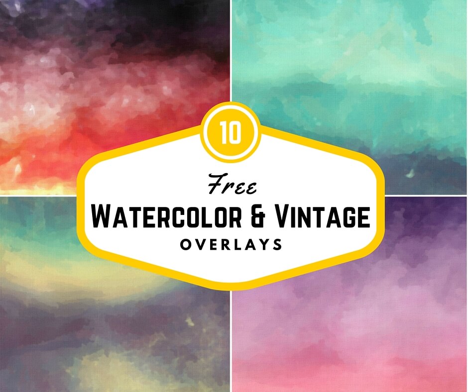 10 Free Watercolor and Vintage Overlays
