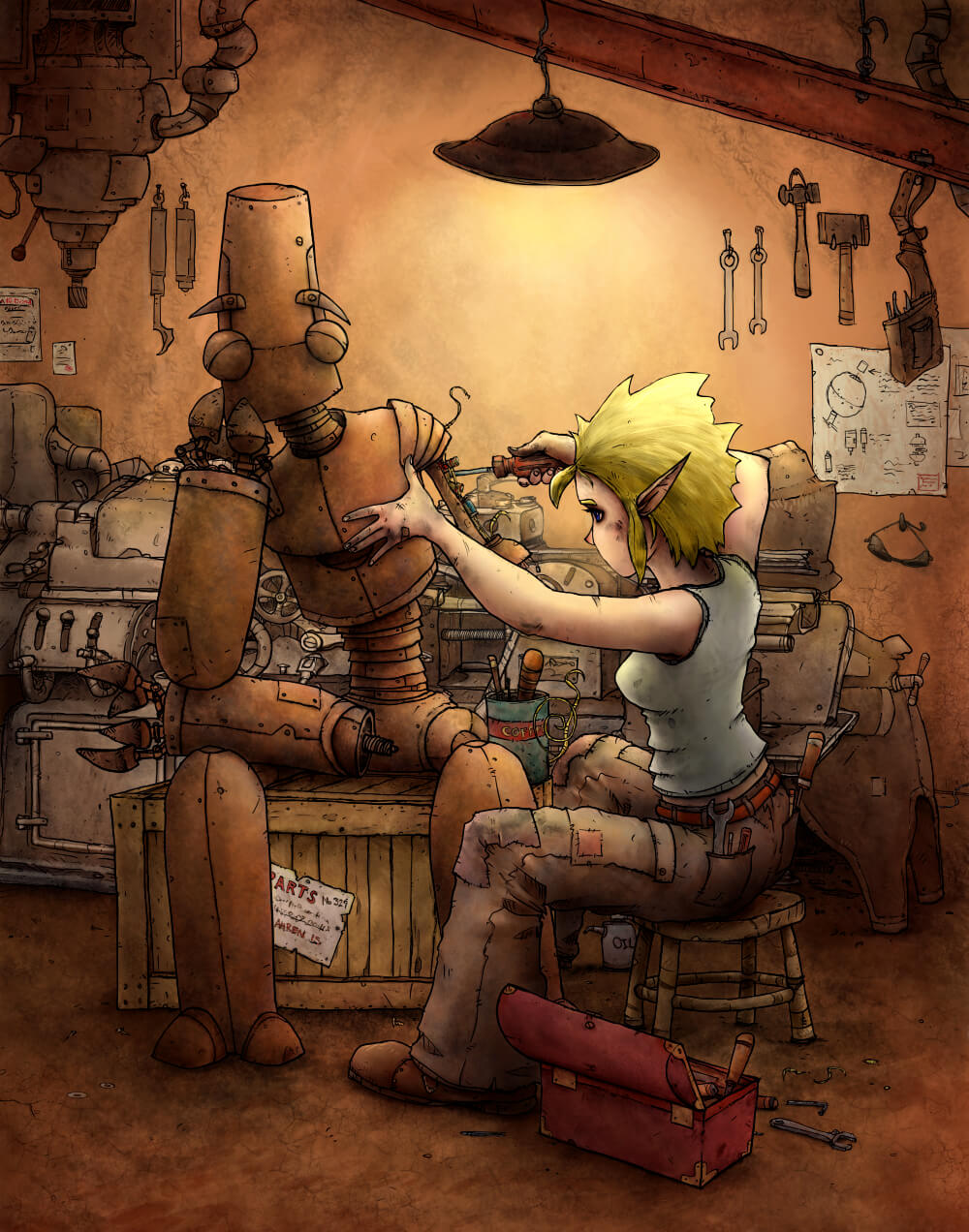 40 Beautiful Steampunk Drawings & Illustrations Inspirationfeed