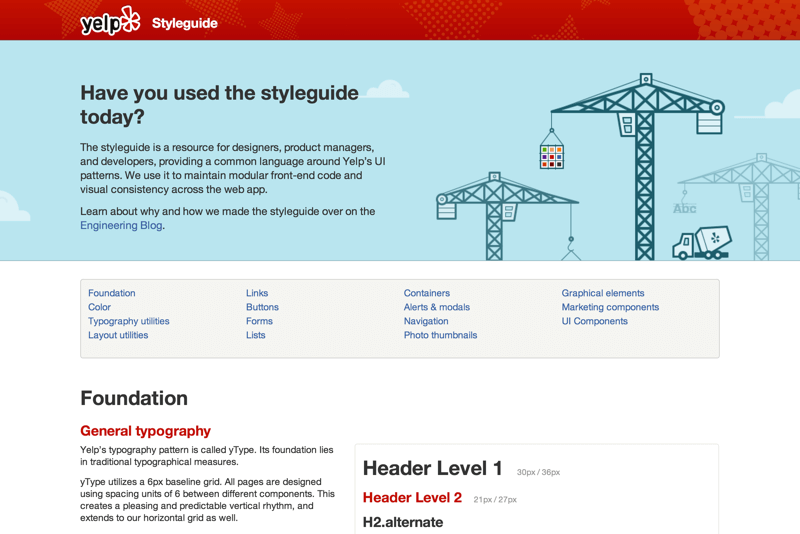 Yelp Styleguide