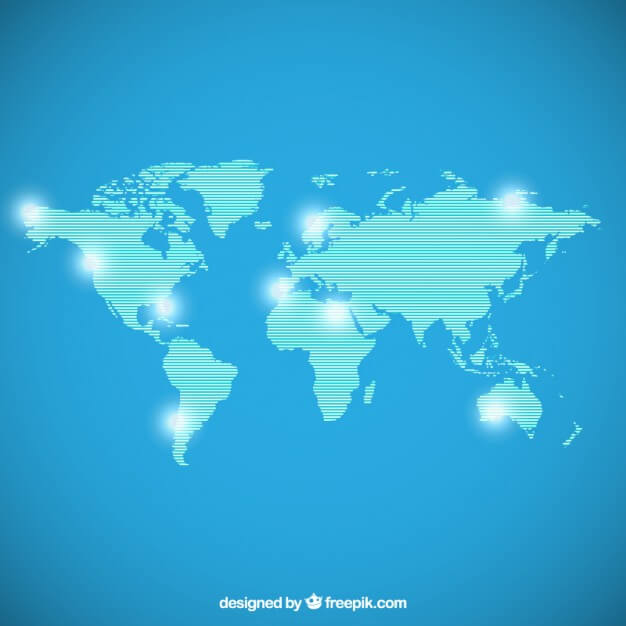Bright world map