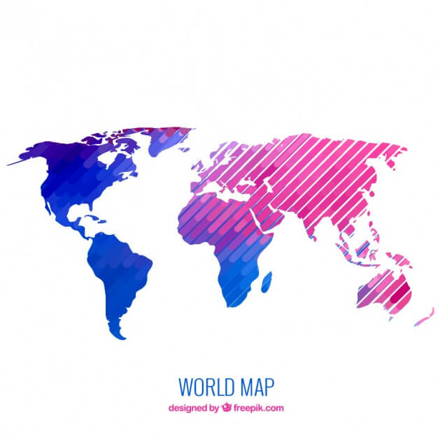 Modern world map