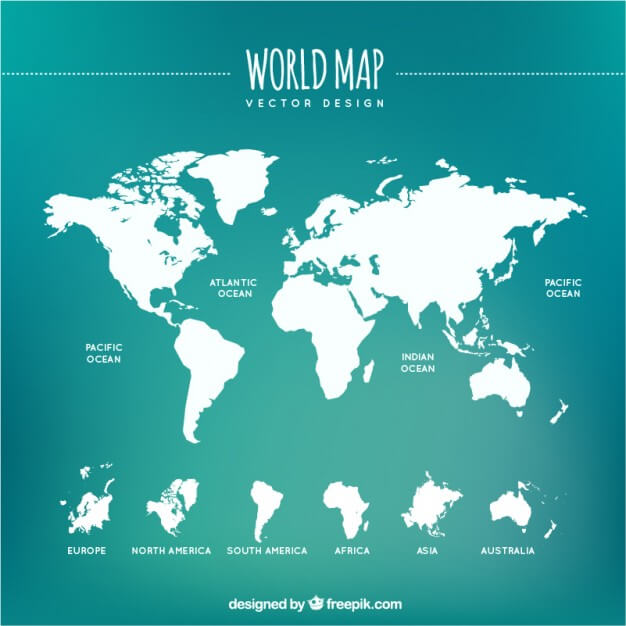 White world map