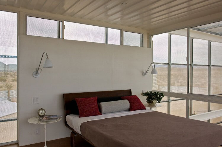 Shipping container home in the mojave desert