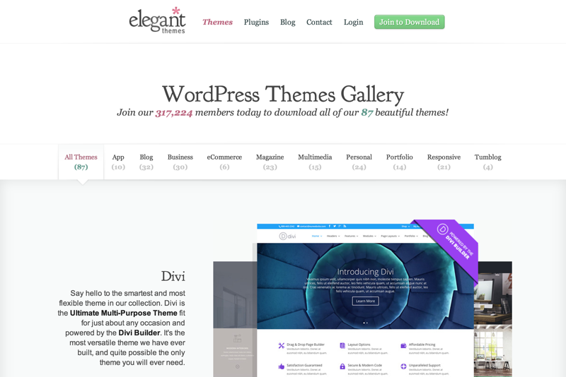 WordPress Themes Gallery | Elegant Themes