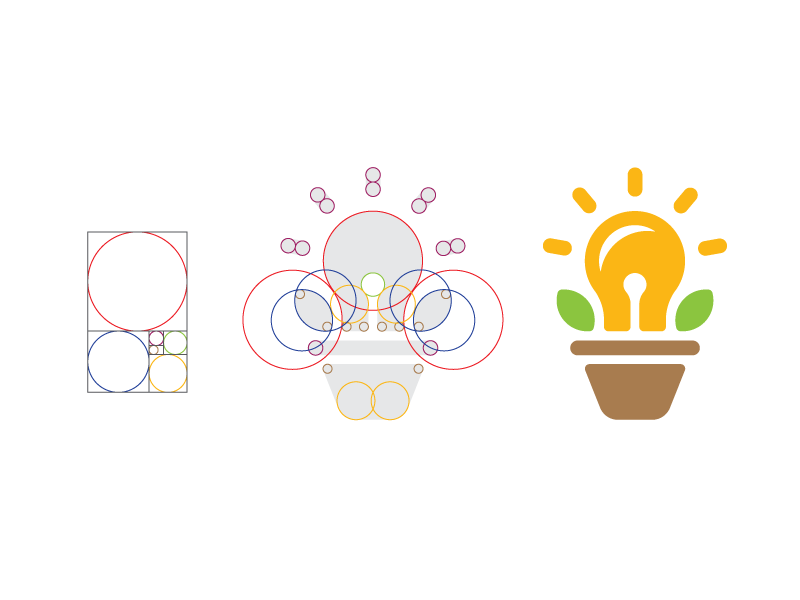 Golden Ratio Grow Your Ideas Logo Design by Paulius Kairevicius