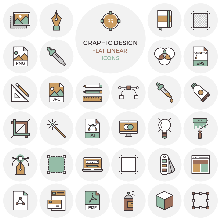 33 Free Flat Graphic Design Icons | Inspirationfeed